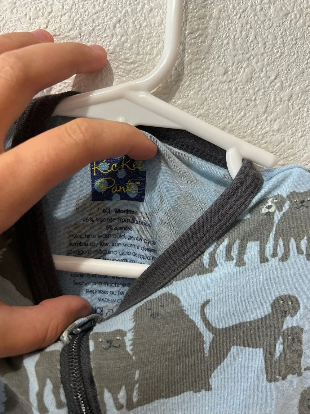 Kickee Pants Puppy Print Zippered Footie